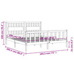vidaXL Cadre de lit sans matelas bois massif de pin