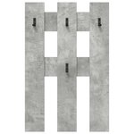 vidaXL Porte-manteau mural avec stockage Gris béton 65 x 3 x 100 cm