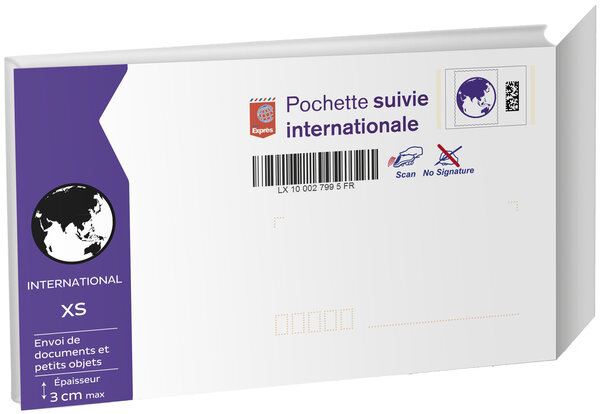 Prêt-à-Poster - Lettre suivie internationale - XS - Pochette cartonnée - Format C5