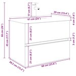 vidaXL Meuble lavabo avec bassin et robinet intégrés chêne artisanal