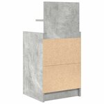 vidaXL Table de chevet avec 2 tiroirs gris béton 38x34x80 cm
