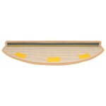 vidaXL Tapis d'escalier auto-adhésifs 15 Pièces Doré 80 x 24 5 x 3 5 cm