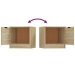 vidaXL Tables de chevet 2 Pièces Chêne sonoma 40x39x40 cm