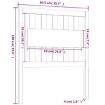 vidaXL Tête de lit blanc 80 5x4x100 cm bois massif de pin