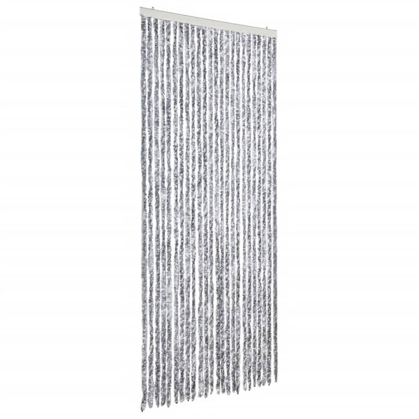 vidaXL Moustiquaire Blanc et gris 100x220 cm Chenille