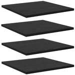 vidaXL Planches de bibliothèque - 4 Pièces  noir noyer  40x40x1.5 cm  en bois d'ingénierie.