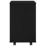 vidaXL Meuble de rangement avec roue Chêne noir 46 x 36 x 59 cm