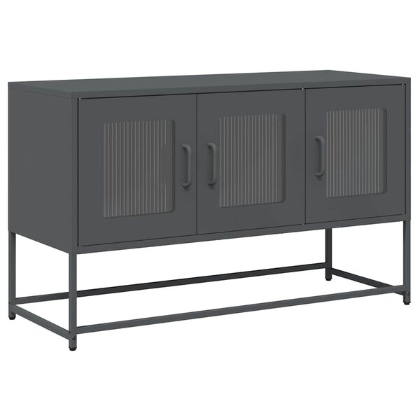 vidaXL Meuble TV anthracite 100 5x39x60 5 cm acier laminé à froid