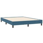 vidaXL Cadre de lit sans matelas bleu foncé 160x210 cm velours
