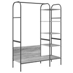 vidaXL Porte-vêtements avec étagères Gris Sonoma 120x44x160 cm Bois d'ingénierie