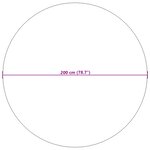 vidaXL Tapis de surface Rond Moiré HUARTE Naturel Ø 200 CM Polyester