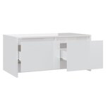 vidaXL Table basse Blanc brillant 90x50x41 5 cm Aggloméré