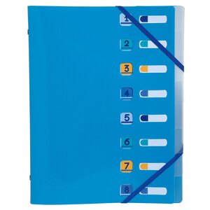 Trieur 8 Compartiments Polypropylène Recyclé Beeblue - A4 - Couleurs Assorties - X 10 - Exacompta