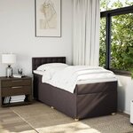 vidaXL Sommier à lattes de lit avec matelas Marron foncé 80x200 cm