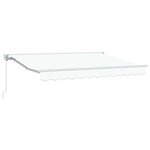 vidaXL Auvent Rétractable Blanc 350x200 cm tissu