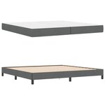 vidaXL Lit à ressorts avec matelas Gris foncé 200 x 200 cm tissu
