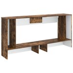 vidaXL Table console Chêne Fumé 155 x 29 x 74 cm Bois d’ingénierie