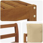 vidaXL Ensemble de canapés d'extérieur 6 Pièces Naturel et Beige