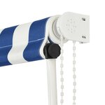 vidaXL Auvent rétractable 100x150 cm Bleu et blanc