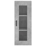 vidaXL Buffet haut Gris béton 34 5x34x180 cm Bois d'ingénierie
