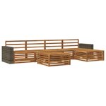 vidaXL Ensemble de canapés d'extérieur 6 Pièces Naturel 79 x 79 x 37 cm