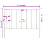 vidaXL Panneau clôture et poteaux acier enduit de poudre 1 7x1 m blanc