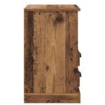 vidaXL Cabinet de chevet avec tiroir 2 Pièces Bois ancien 43 x 36 x 60 cm