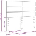 vidaXL Tête de lit Chêne fumé 135 cm Bois d'ingénierie