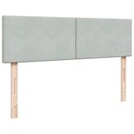 vidaXL Cadre de lit ottoman avec matelas gris clair 140x200 cm velours