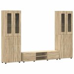 vidaXL Ensemble meuble TV FLORIN Chêne Sonoma Bois d'ingénierie