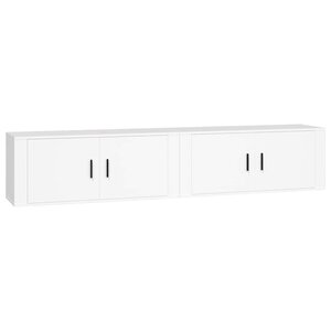 vidaXL Meubles TV muraux 2 Pièces blanc 100x34 5x40 cm