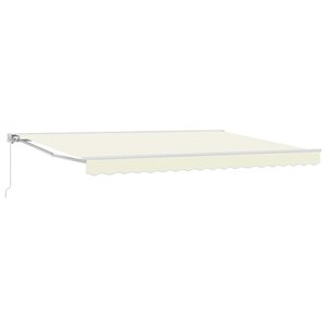 vidaXL Auvent rétractable manuel Crème 4 5 × 3 5 m