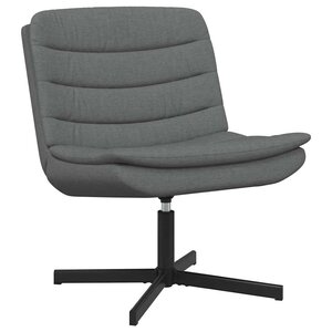 vidaXL Chaise pivotante Gris foncé 63 x 75 x 76 cm tissu