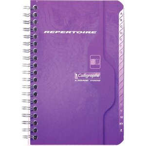 Répertoire spirale 180 pages 5x5 70 g  format 11 x 17 cm CALLIGRAPHE
