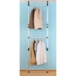 vidaXL Système de garde-robe télescopique avec barres Aluminium