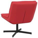 vidaXL Chaise pivotante Rouge 63 x 75 x 76 cm Faux cuir
