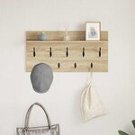 vidaXL Porte-manteau mural avec étagère Chêne sonoma 80 x 40 x 12 cm