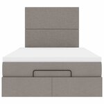 VidaXL Cadre de lit ottoman avec matelas taupe 120x190 cm tissu