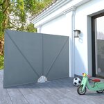 Vidaxl auvent latéral pliable de terrasse gris 240 x 160 cm