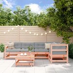 vidaXL Salon de jardin 6 Pièces avec coussins bois massif Douglas
