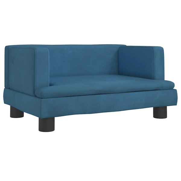 vidaXL Canapé pour enfants bleu 60x40x30 cm velours