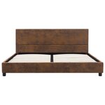 vidaXL Cadre de lit sans matelas marron similicuir daim 120x200 cm