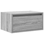 vidaXL Table de chevet murale avec lumières LED sonoma gris