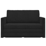 vidaXL Canapé-lit pliant Noir 124 x 71 x 78 cm Velours