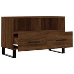 vidaXL Meuble TV Chêne marron 80x36x50 cm Bois d'ingénierie