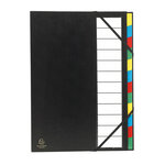 Trieur rigide Ordonator dos extensible 12 compartiments Noir EXACOMPTA