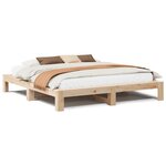 vidaXL Cadre de lit sans matelas 200x200 cm bois massif de pin