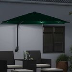 vidaXL Parasol de jardin Vert et Noir 248 x 248 x 148 cm