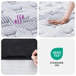 vidaXL Matelas à ressorts ensachés moyen plus 140x200 cm