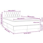 vidaXL Sommier à lattes de lit avec matelas LED gris clair 120x190 cm